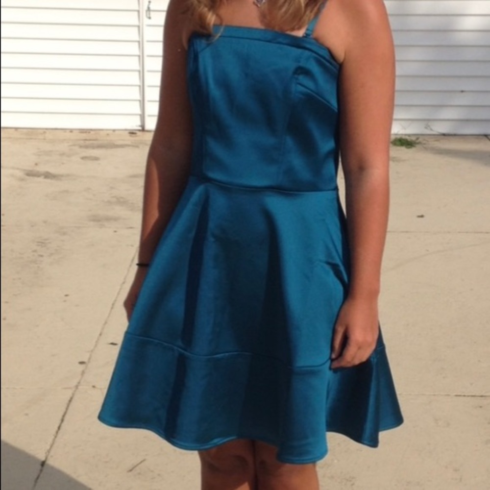 EUC Express Teal Cocktail Dress